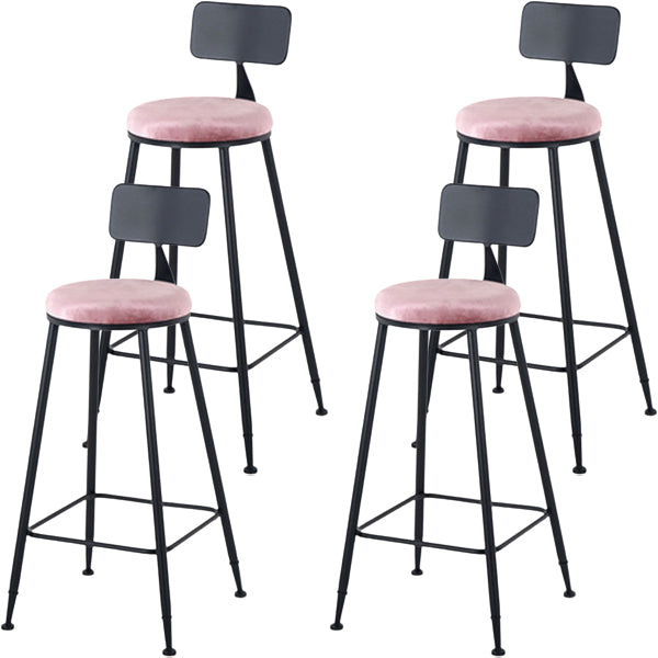 Modern Style Upholstered Counter Stool Bar-height Bar Stool with Footrest