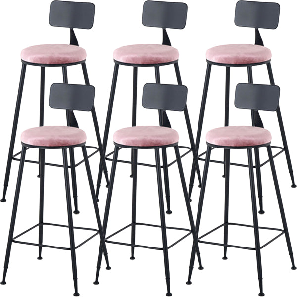 Modern Style Upholstered Counter Stool Bar-height Bar Stool with Footrest
