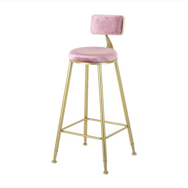 Modern Style Upholstered Counter Stool Bar-height Bar Stool with Footrest