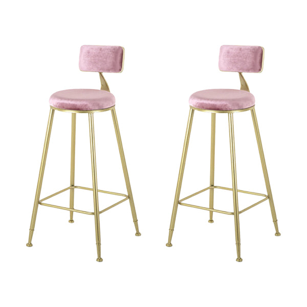 Modern Style Upholstered Counter Stool Bar-height Bar Stool with Footrest