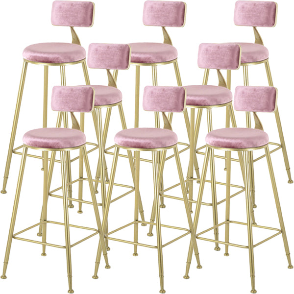 Modern Style Upholstered Counter Stool Bar-height Bar Stool with Footrest