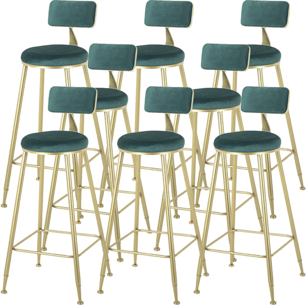 Modern Style Upholstered Counter Stool Bar-height Bar Stool with Footrest
