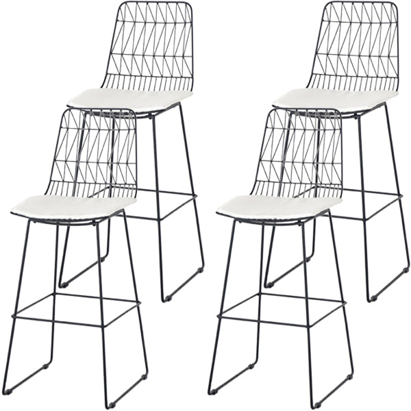 Modern Style Upholstered Counter Stool Bar-height Bar Stool with Footrest