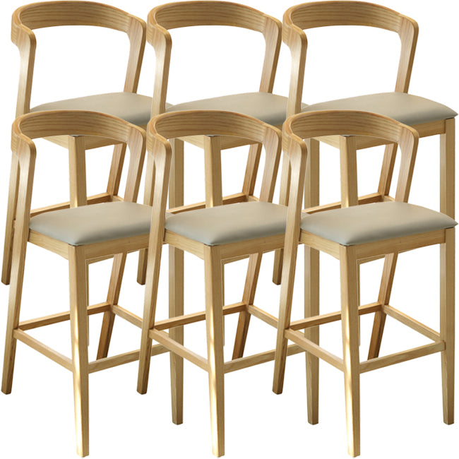 Scandinavian Bar Stool Ash Solid Wood Frame Bar Height Stool