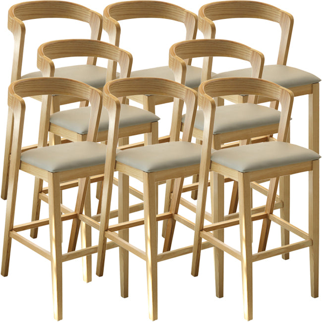 Scandinavian Bar Stool Ash Solid Wood Frame Bar Height Stool