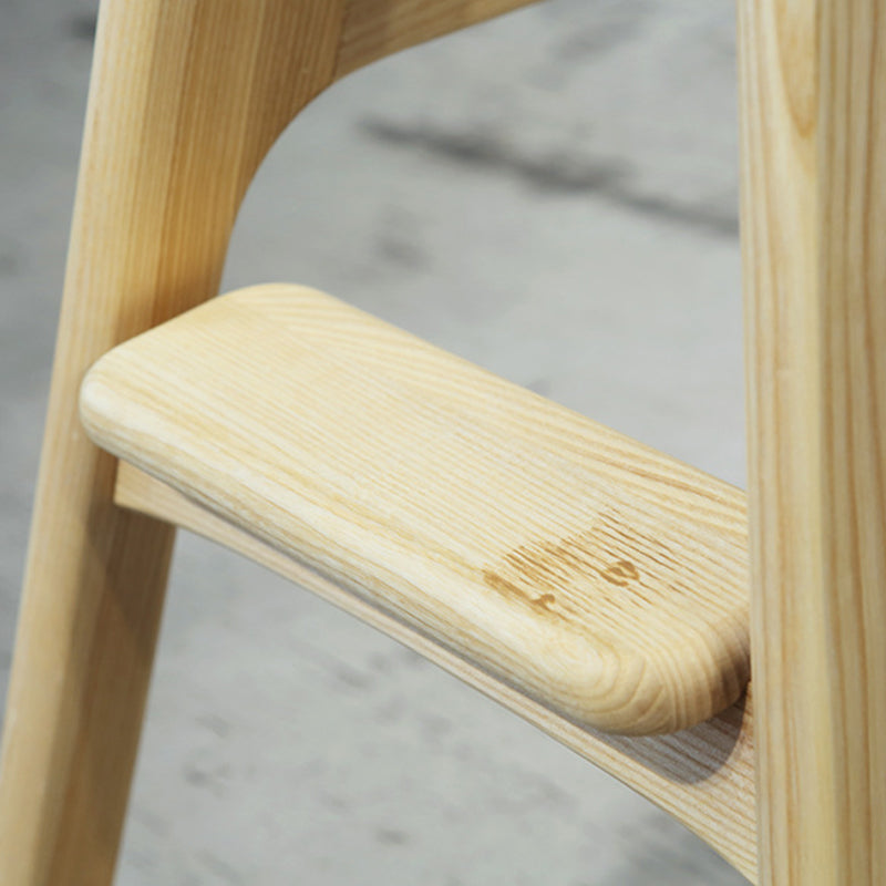 Low Back Upholstered Bar Stool Indoor Scandinavian Solid Wood Frame Bar Stool