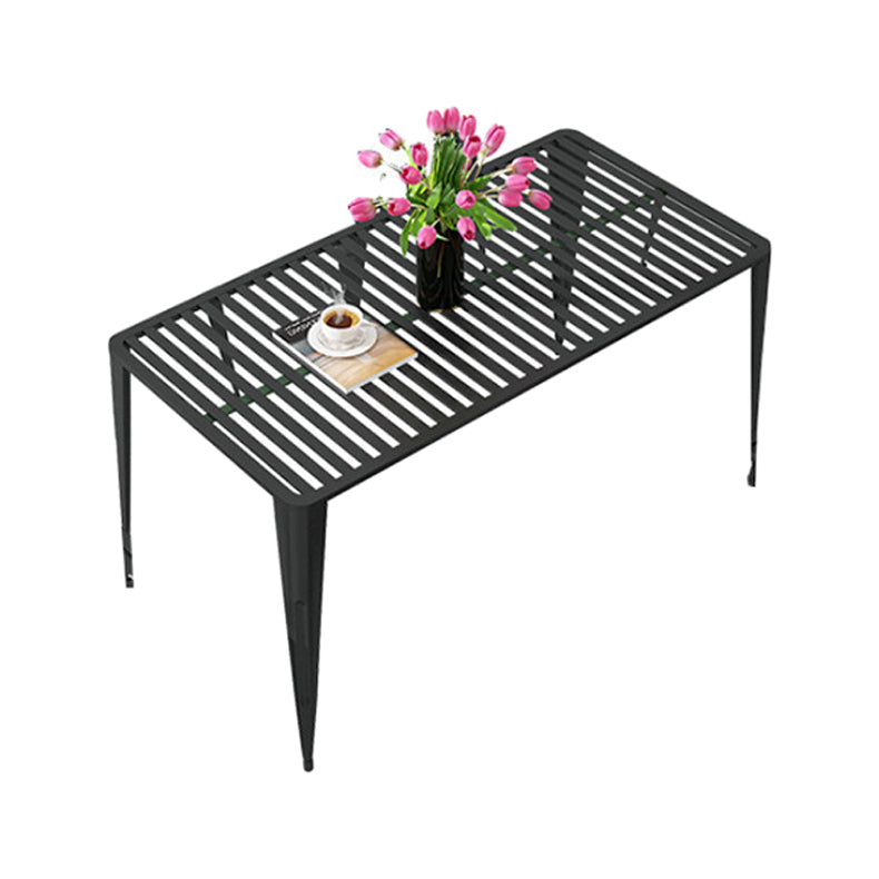 Modern Style Metal Dining Set 1/5/7 Piece Rectangular Dining Table Set for Outdoor