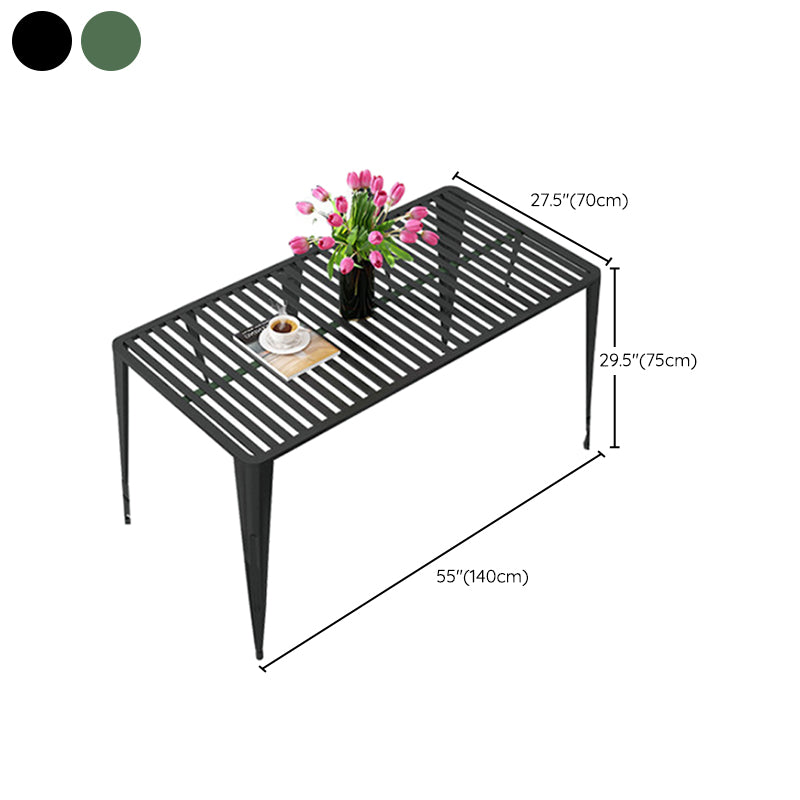 Modern Style Metal Dining Set 1/5/7 Piece Rectangular Dining Table Set for Outdoor
