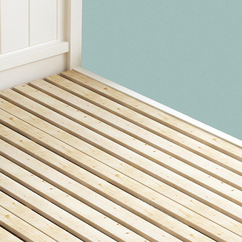 French Country Standard Bed Rubberwood and Pine Wood Panel Bed White