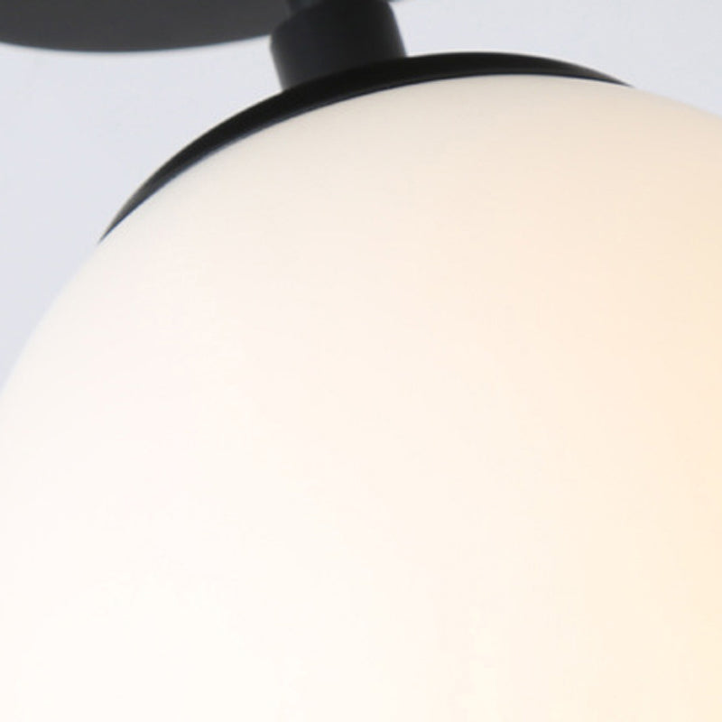 Modernism black Ceiling Light glass Flush Mount Lighting for Hallway