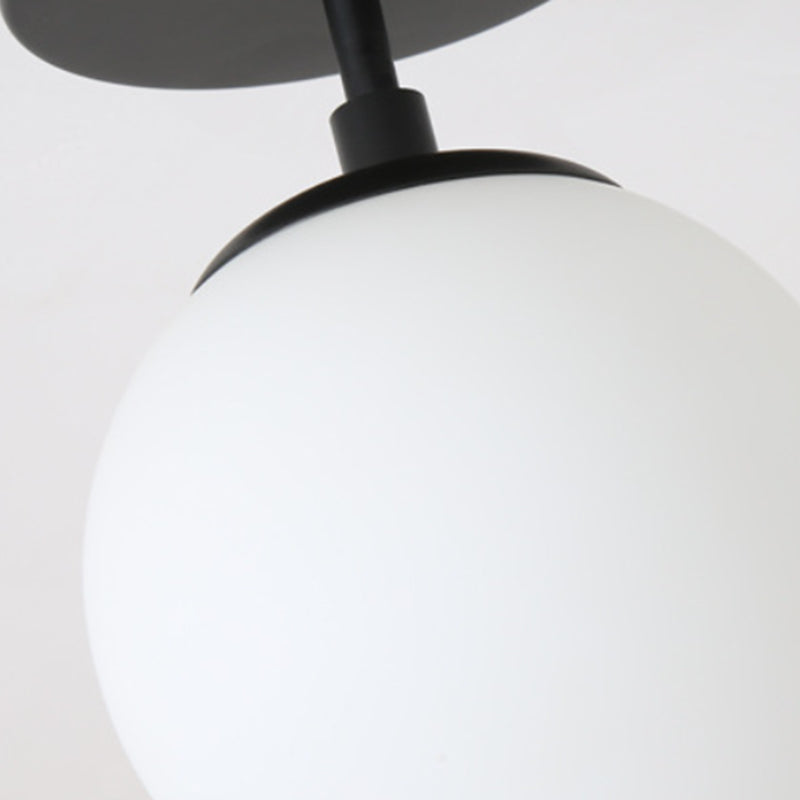 Contemporary Black Ceiling Light Globe Flush Mount Lighting for Home