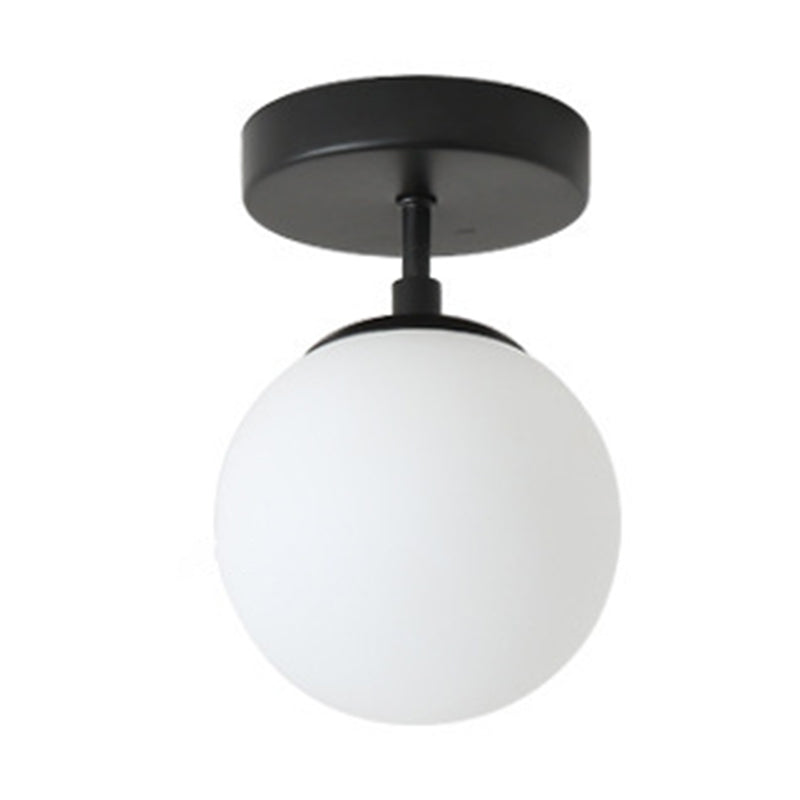 Contemporary Black Ceiling Light Globe Flush Mount Lighting for Home