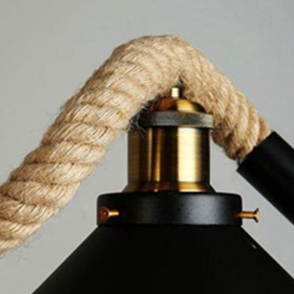 Industrial Hanging Ceiling Light Metal Pendant Lighting Fixtures in Black for Dining Room