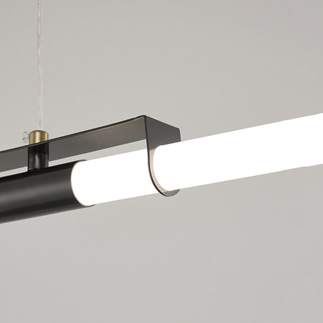 2-Light Linear Island Pendant Lighting Modern Metal Island Light Fixtures