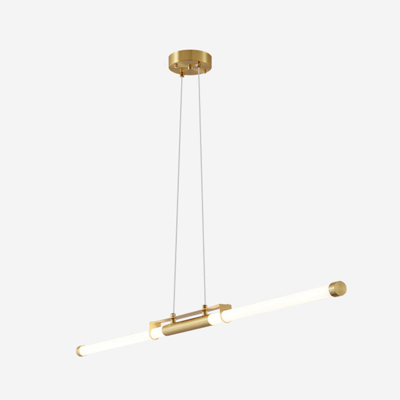 2-Light Linear Island Pendant Lighting Modern Metal Island Light Fixtures