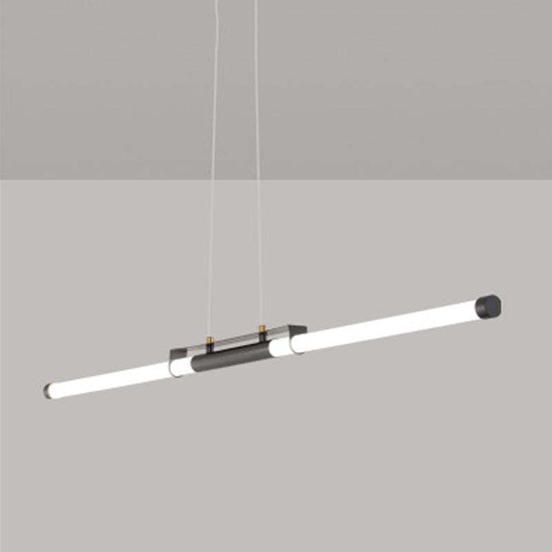 2-Light Linear Island Pendant Lighting Modern Metal Island Light Fixtures