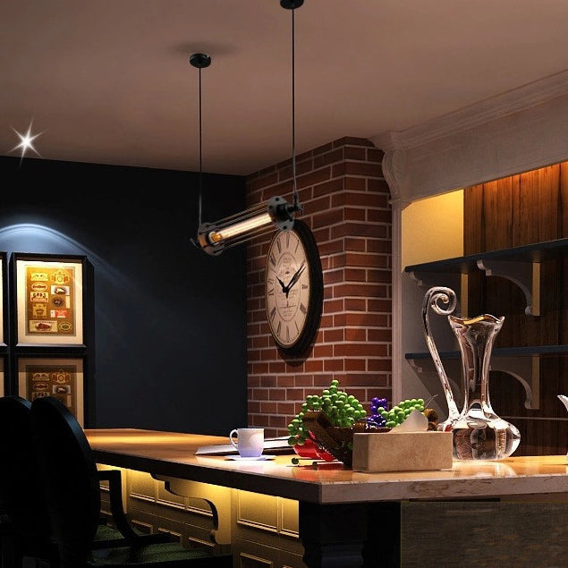 Industrial Hanging Ceiling Light Metal 1 Light Pendant Lighting Fixtures for Dining Room