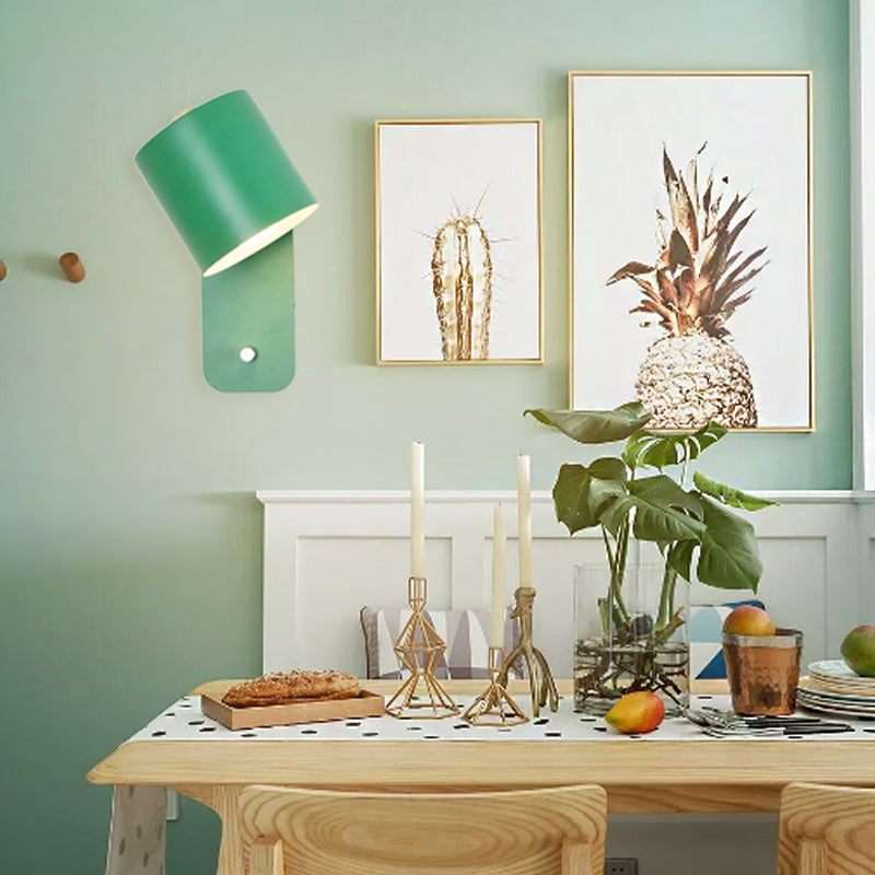 Nordic Style Metal Wall Light Colorful Adjustable Wall Lamp for Bedroom