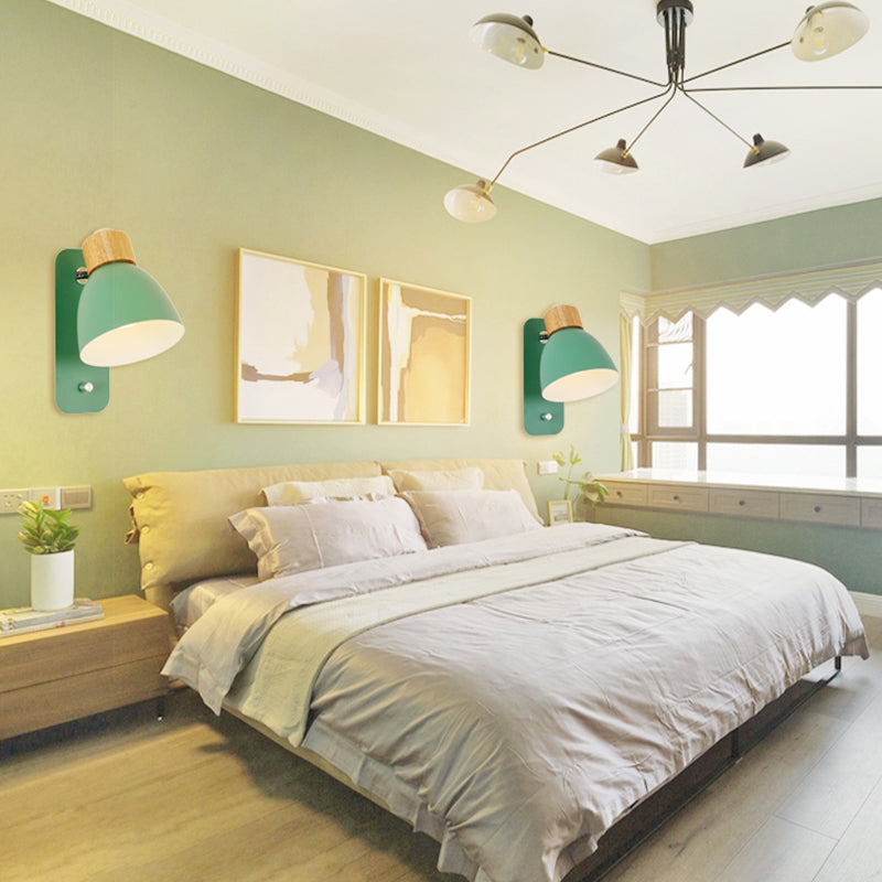Nordic Style Metal Wall Light Colorful Adjustable Wall Lamp for Bedroom
