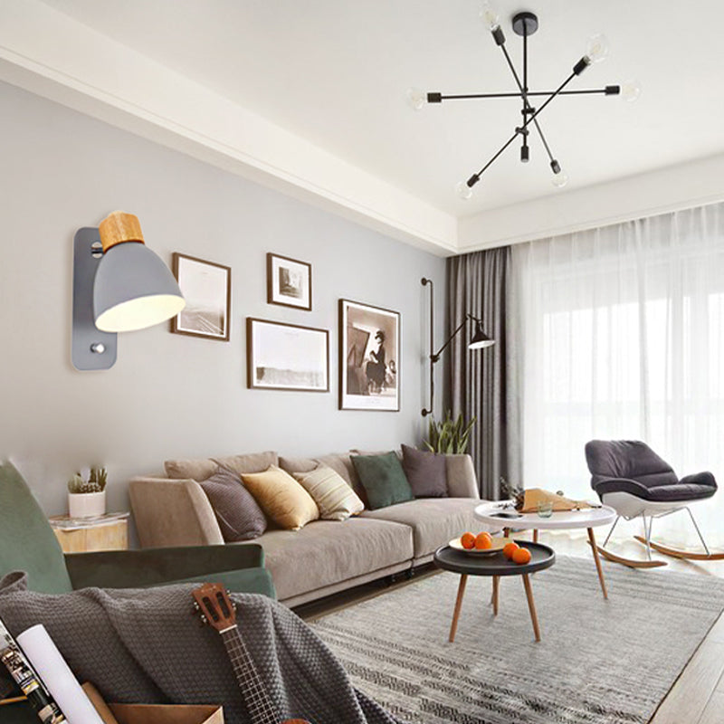 Nordic Style Metal Wall Light Colorful Adjustable Wall Lamp for Bedroom