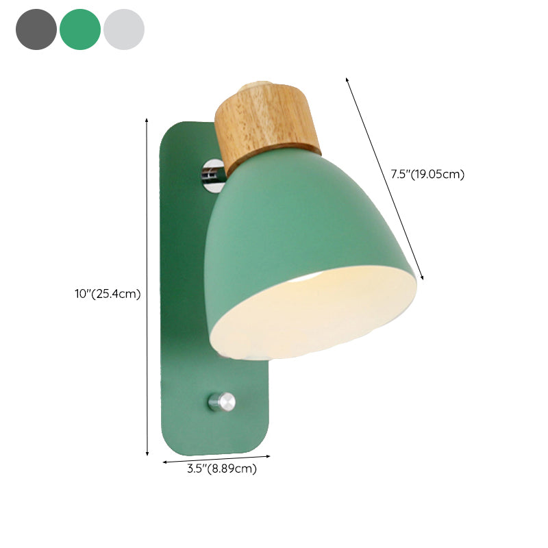 Nordic Style Metal Wall Light Colorful Adjustable Wall Lamp for Bedroom