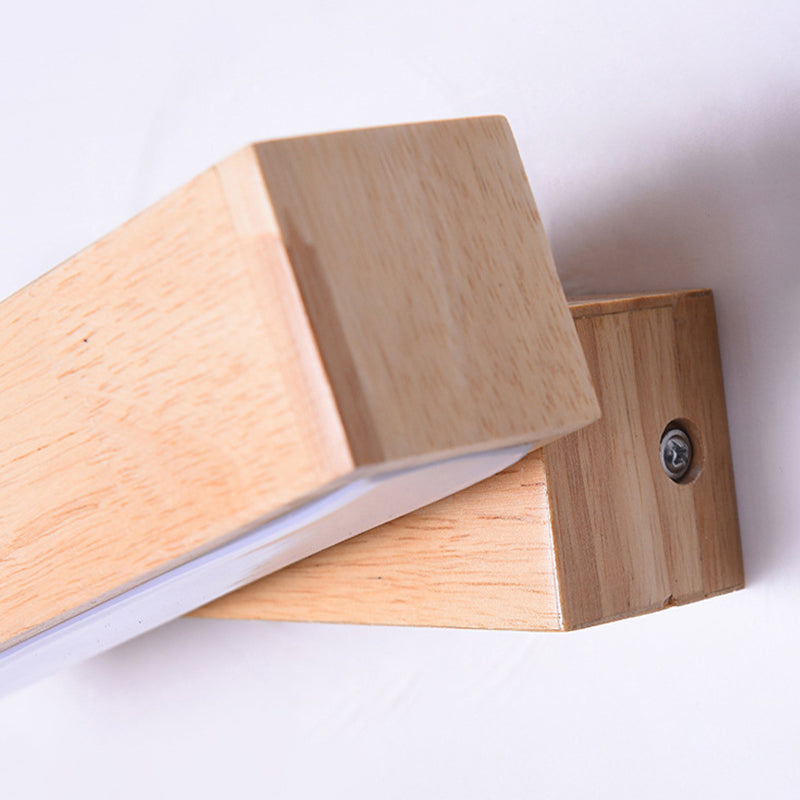 Wood Wall Sconce Light Modern Style Wall Sconce Lighting for Living Room