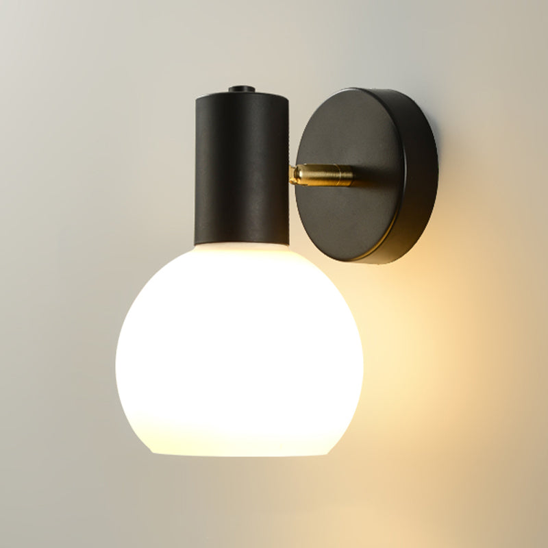 Modern Simple Iron Wall Light Ball Shape Rotatable Wall Lamp for Living Room