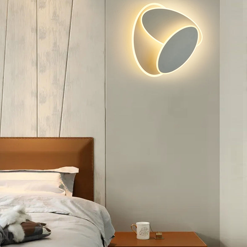 Modern Simple Iron Wall Light Ellipse Shape Rotatable Wall Lamp for Living Room