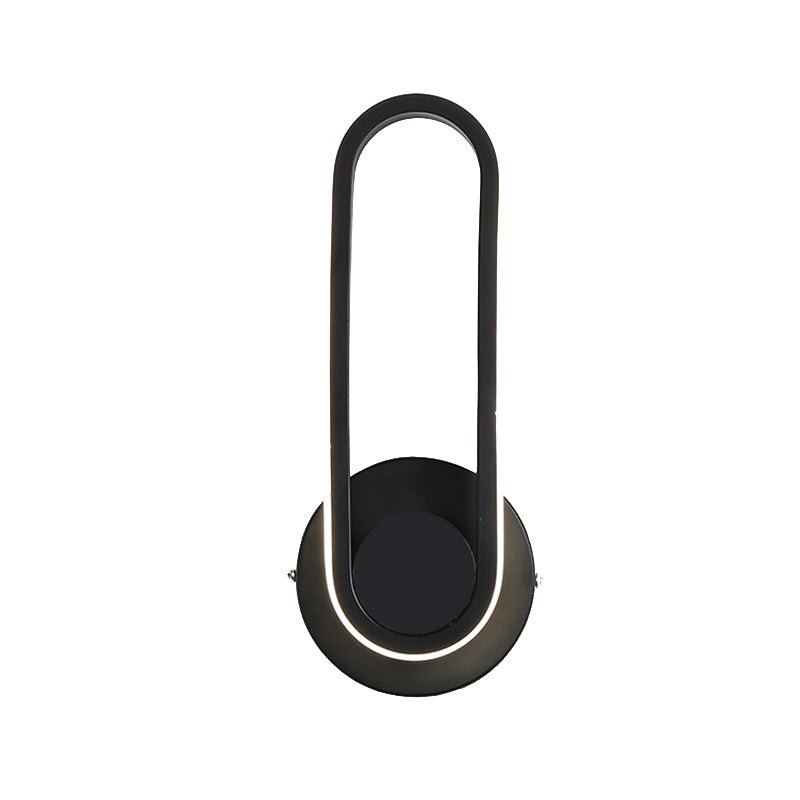 Modern Simple Aluminum Wall Light Ellipse Shape Rotatable Wall Lamp for Living Room