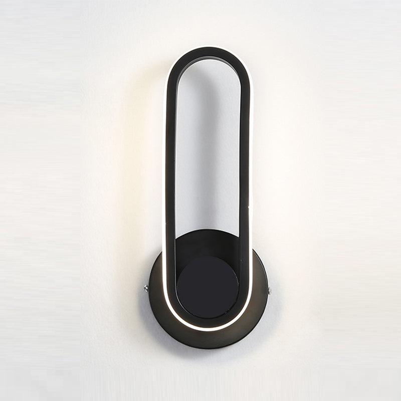 Modern Simple Aluminum Wall Light Ellipse Shape Rotatable Wall Lamp for Living Room
