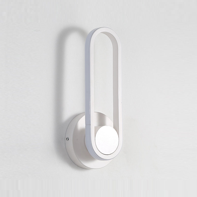 Modern Simple Aluminum Wall Light Ellipse Shape Rotatable Wall Lamp for Living Room