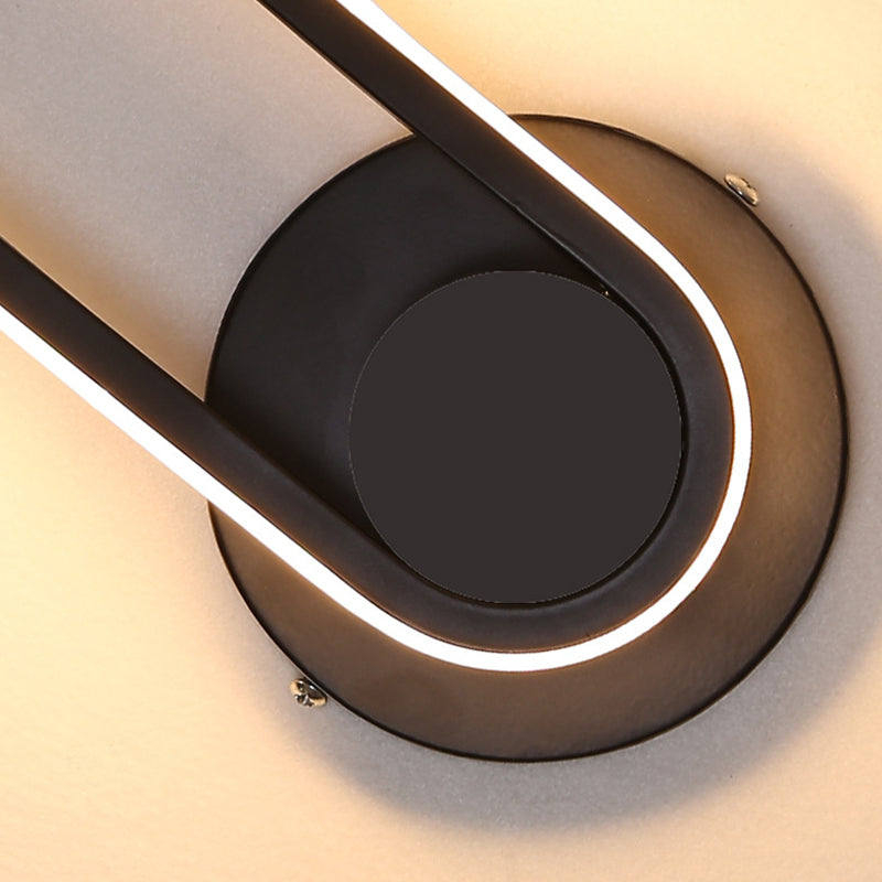 Modern Simple Aluminum Wall Light Ellipse Shape Rotatable Wall Lamp for Living Room
