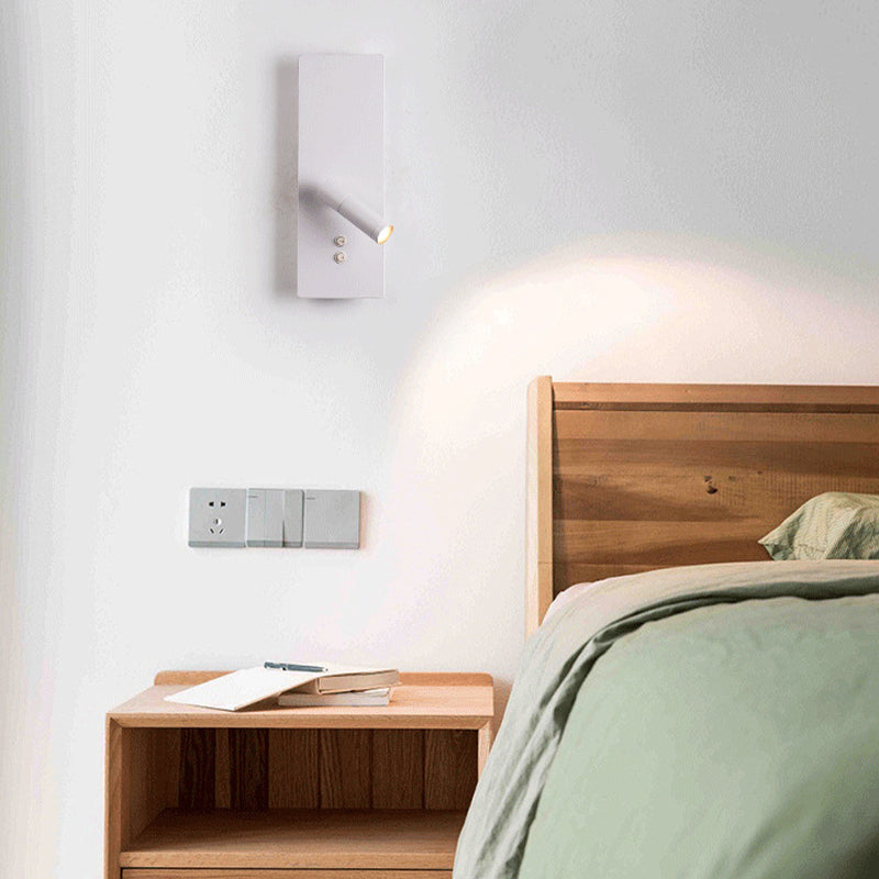 Modern Simple Iron Wall Light Rotatable Rectangle Shape Wall Lamp for Bedroom