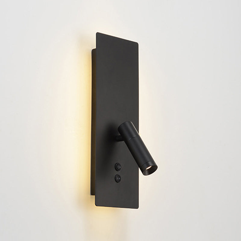 Modern Simple Iron Wall Light Rotatable Rectangle Shape Wall Lamp for Bedroom