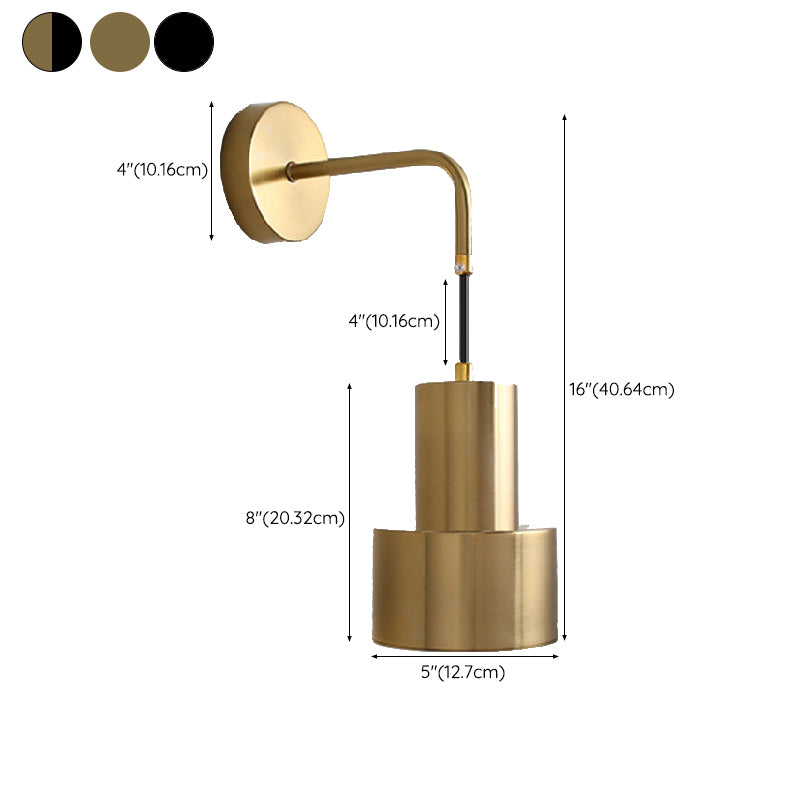 Modern Wall Sconce Metallic Wall Light Fixture with Adjustable Arm