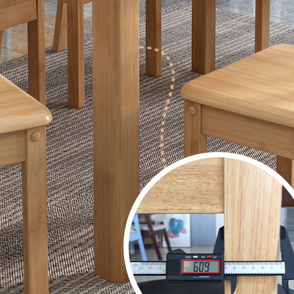 Rectangle Wood Table Contemporary Style Dining Table with 4 Legs