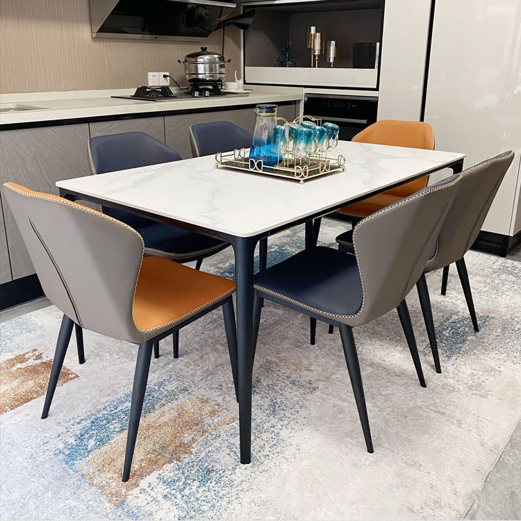 Rectangle Home Fixed Table Industrial Sintered Stone Dining Table