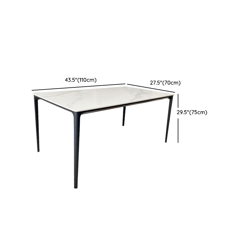 Rectangle Home Fixed Table Industrial Sintered Stone Dining Table