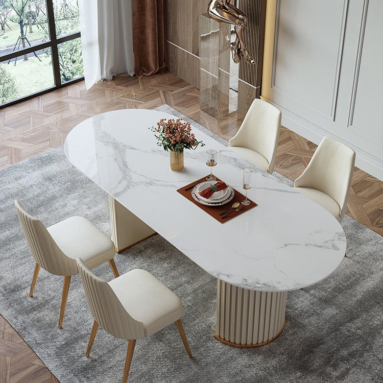 Oval Shape Dining Room Table Luxury Double Pedestal Kitchen Table