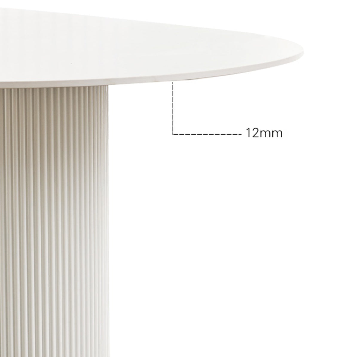 Contemporary Dining Table White Sintered Stone Double Pedestal Desk