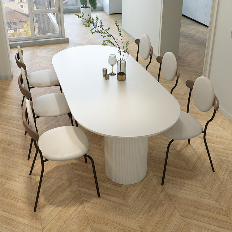 Metal and Slate Table Modern Minimalist Home Wood Base Dining Table