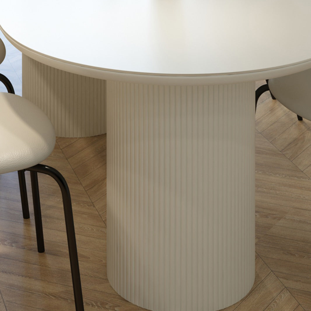 Metal and Slate Table Modern Minimalist Home Wood Base Dining Table