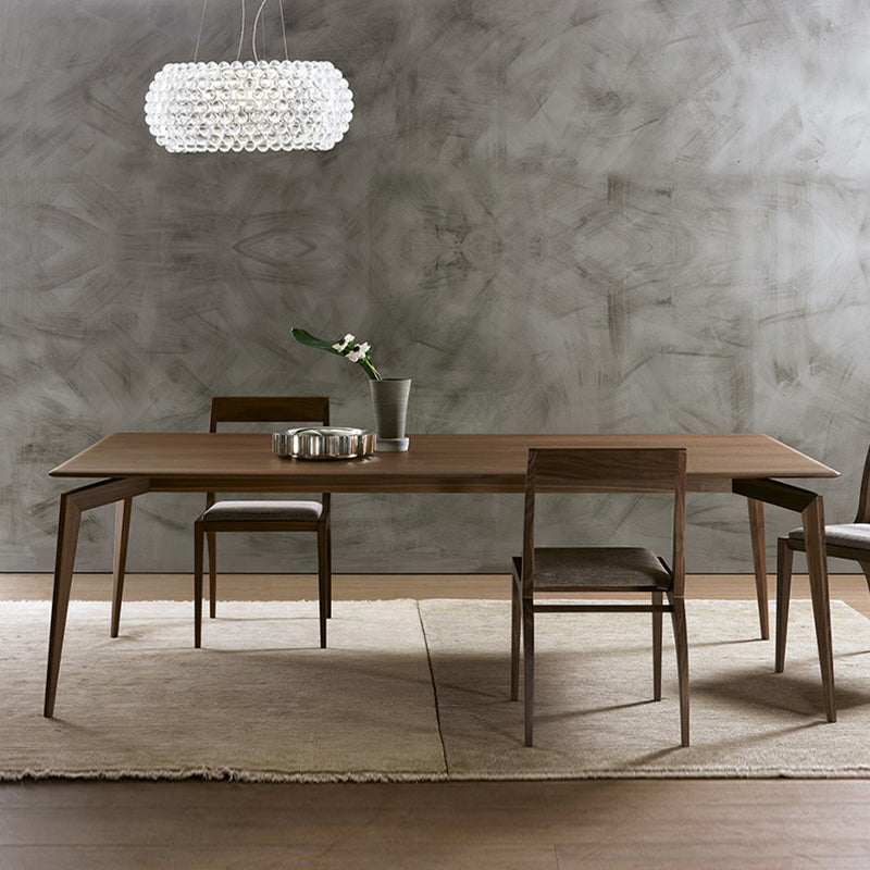Mid-Century Modern Dining Table Solid Wood Kitchen Fixed Desk