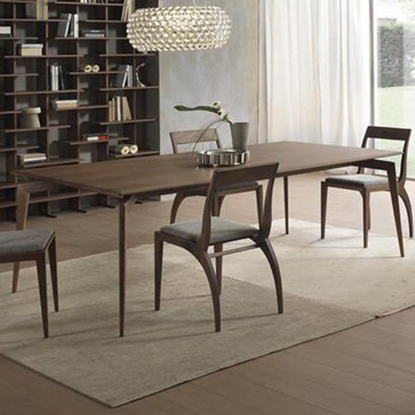 Mid-Century Modern Dining Table Solid Wood Kitchen Fixed Desk
