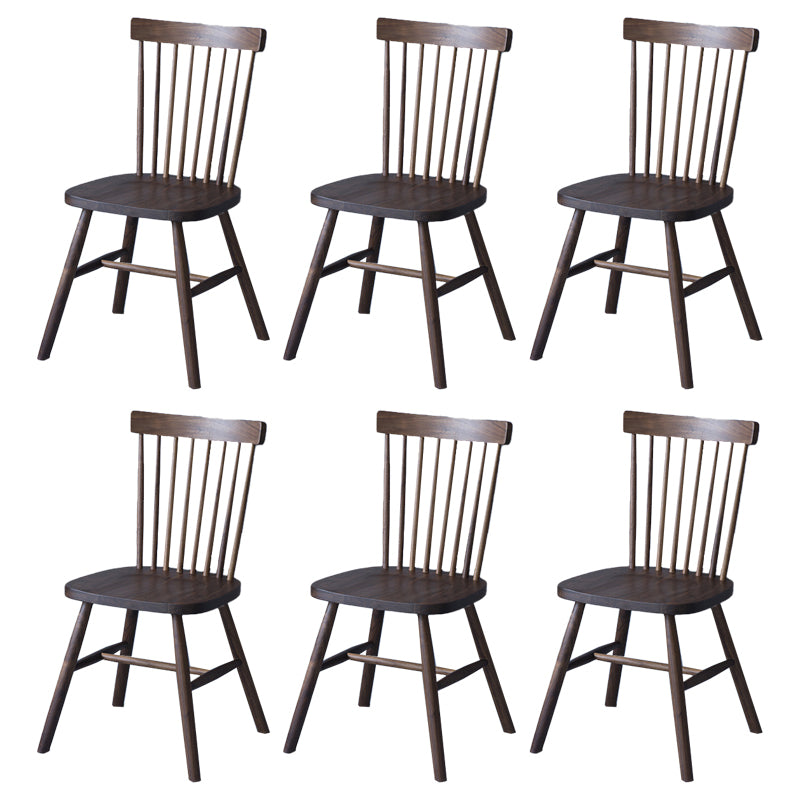 Traditional Side Chair Wood Slat Back Dining Room Chair for Kitchen