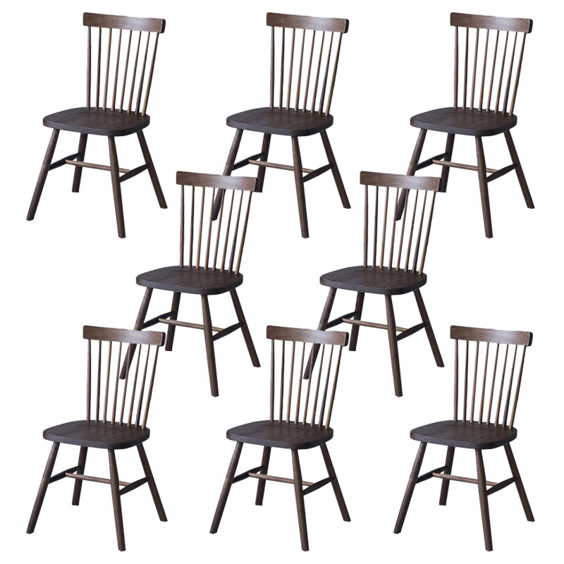 Traditional Side Chair Wood Slat Back Dining Room Chair for Kitchen