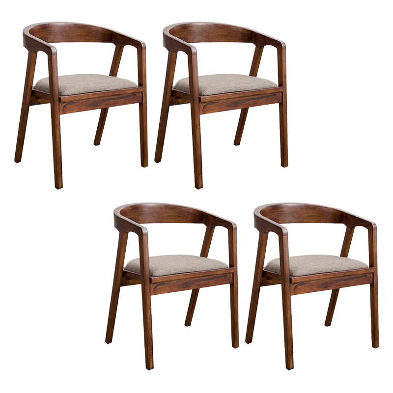 Traditional Arm Chair Wood Open Back Dining Room Chair for Kitchen