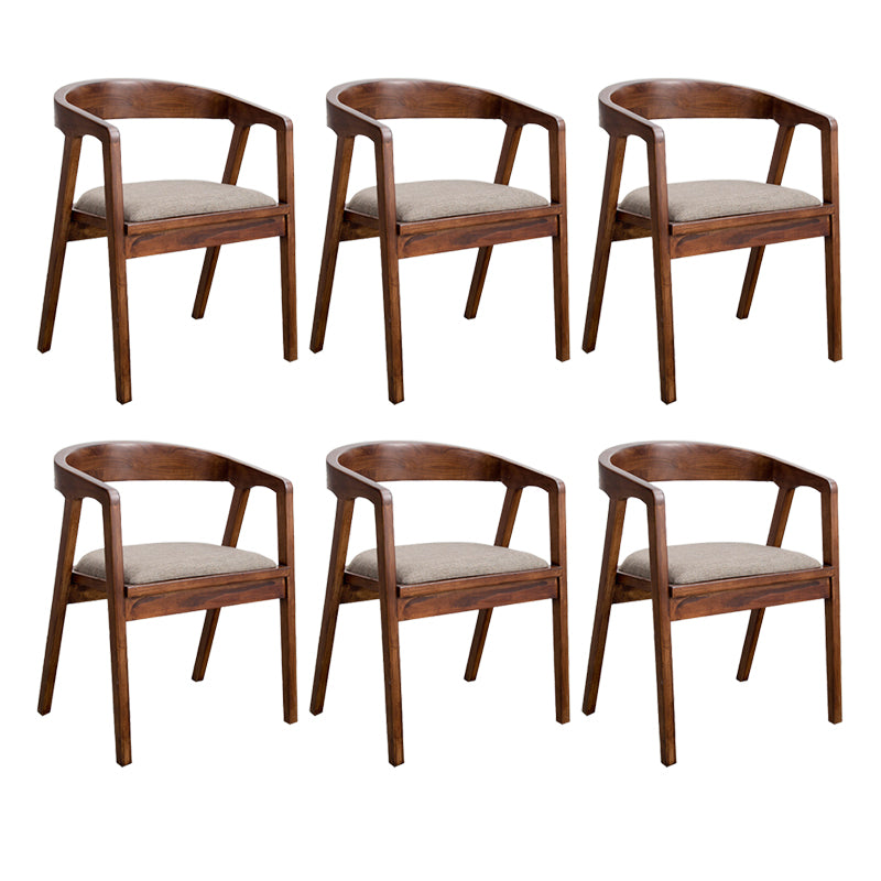 Traditional Arm Chair Wood Open Back Dining Room Chair for Kitchen