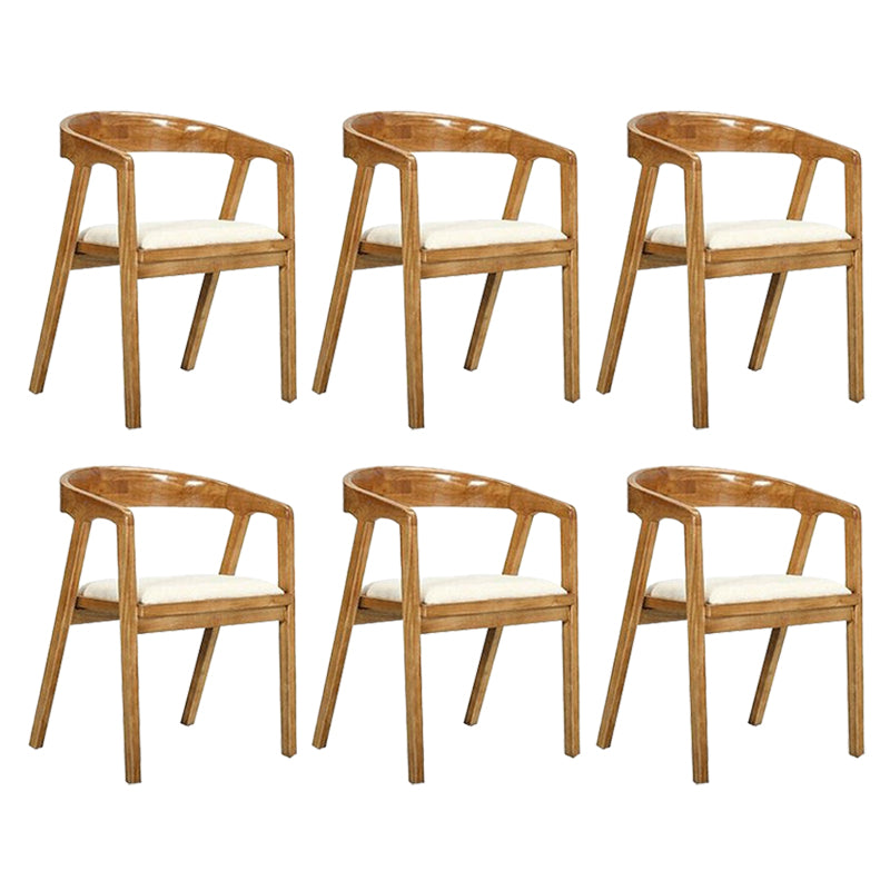 Traditional Arm Chair Wood Open Back Dining Room Chair for Kitchen