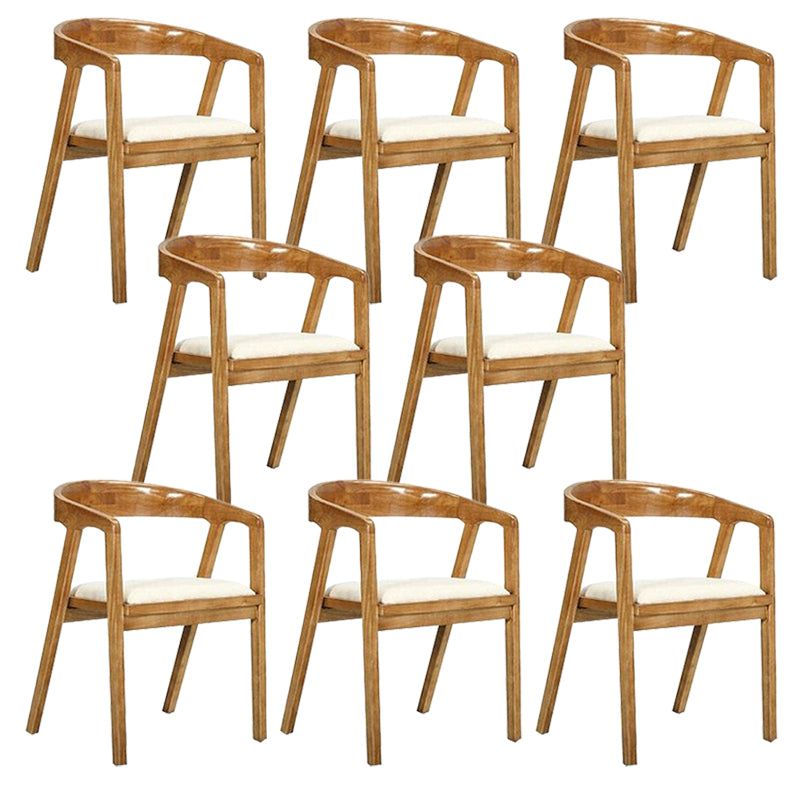 Traditional Arm Chair Wood Open Back Dining Room Chair for Kitchen